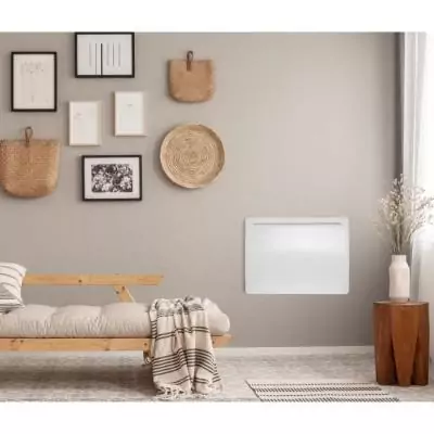 Radiateur électrique design galbé 1000W - Blanc