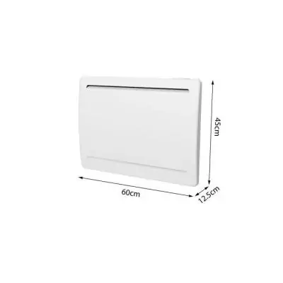 Radiateur électrique design galbé 1000W - Blanc Radiateur électrique design galbé 1000W - Blanc