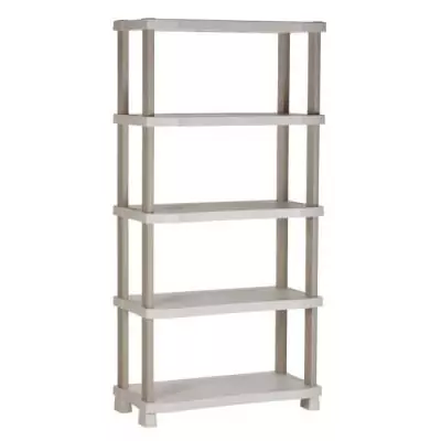 Etagere Plastique 5 étages - Beige - 90 x 45 x 184 cm Etagere Plastique 5 étages - Beige - 90 x 45 x 184 cm