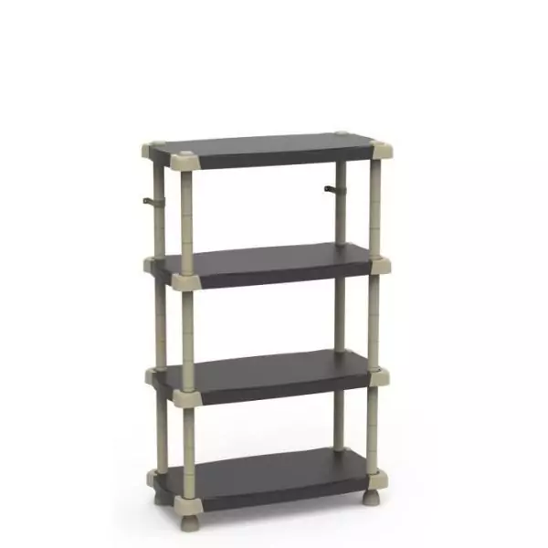 Etagere - PLASTIKEN - Plastique - 88 x 43 x 150 cm - 4 étages - Noir