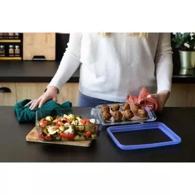 Lot 3 Boîtes Conservation Zero Plastic - PYREX - Verre Rectangulaire 1,5L Lot 3 Boîtes Conservation Zero Plastic - PYREX - Verre Rectangulaire 1,5L