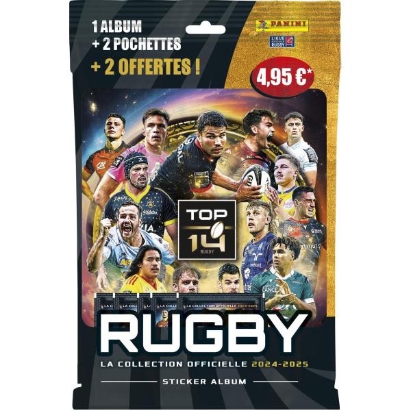 Starter Pack - PANINI - Rugby Top 14 2024-2025 - Album - 2 pochettes - 2 offertes