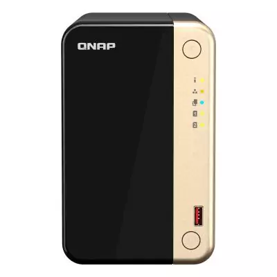 QNAP TS-264 NAS Tower Intel® Celeron® N5095 8 Go 0 To QNAP QTS Noir, Or