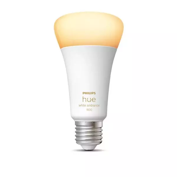 Philips Hue White Ambiance, ampoule LED connectée E27, Equivalent 100W, 1600 lumen, compatible Bluetooth