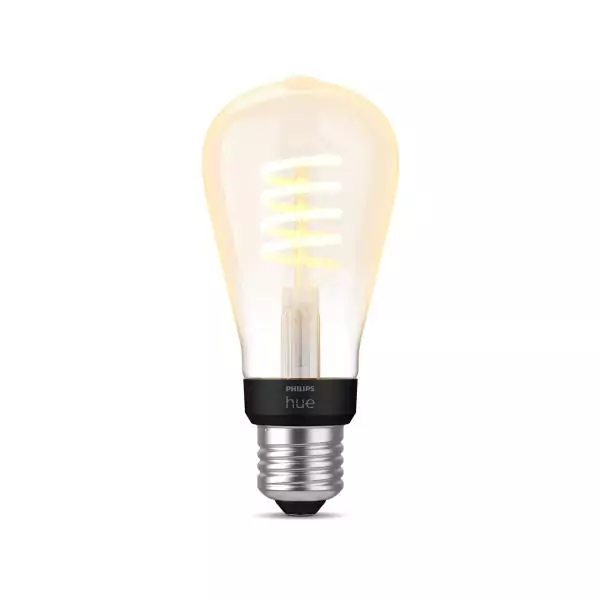 Philips Hue White Ambiance, ampoule LED connectée E27 Filament ST64, compatible Bluetooth, fonctionne avec Alexa, Google et Hom