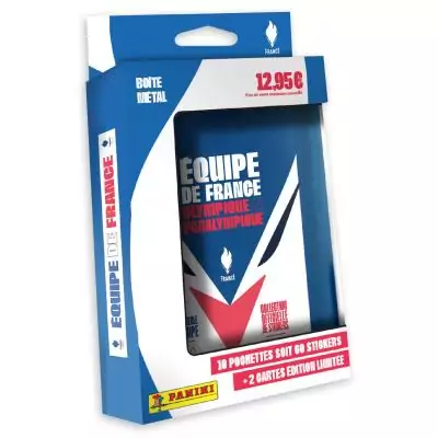 Panini JO 2024 boité métal pocket 10 pochettes + 2 cartes EL