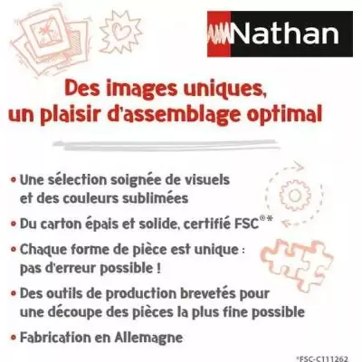 Nathan puzzle 1500 p - Tour Eiffel multicolore
