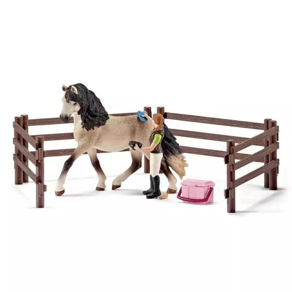 Coffret kit de soin pour chevaux andaloux, schleich 42270 Horse Club, coffret figurines pour enfants, des 5 ans