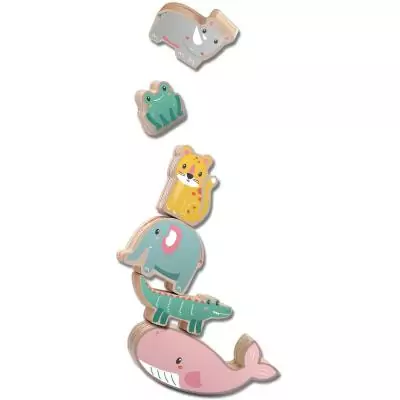 SES Creative Tiny Talents Animaux en bois à équilibrer et empiler