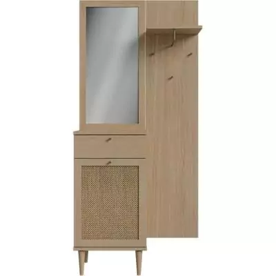 Vestiaire CALASETTA Chene - 1 porte - 1 tiroir - 90,4 x 41,4 x 198 cm