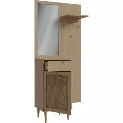 Vestiaire CALASETTA Chene - 1 porte - 1 tiroir - 90,4 x 41,4 x 198 cm