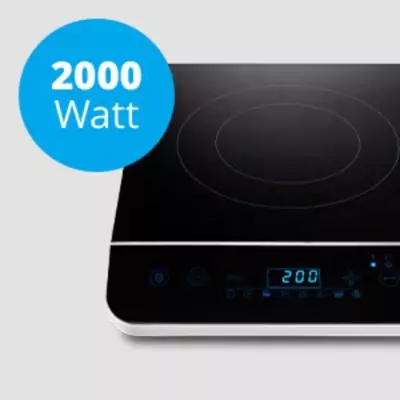 MEDION Plaque de cuisson induction - MD 17595 - 1 Zone - Jusqu'à 240°C - 10 niveaux de puissance - Programmes automatiques -