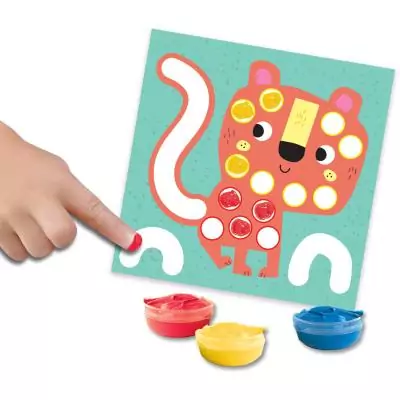 SES Creative My First - 3 en 1 Peinture au doigt, coloriage et formes autocollantes