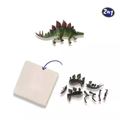 SES Creative Explore Recherche ton dinosaures et de squelettes 2 en 1 - Stégosaure