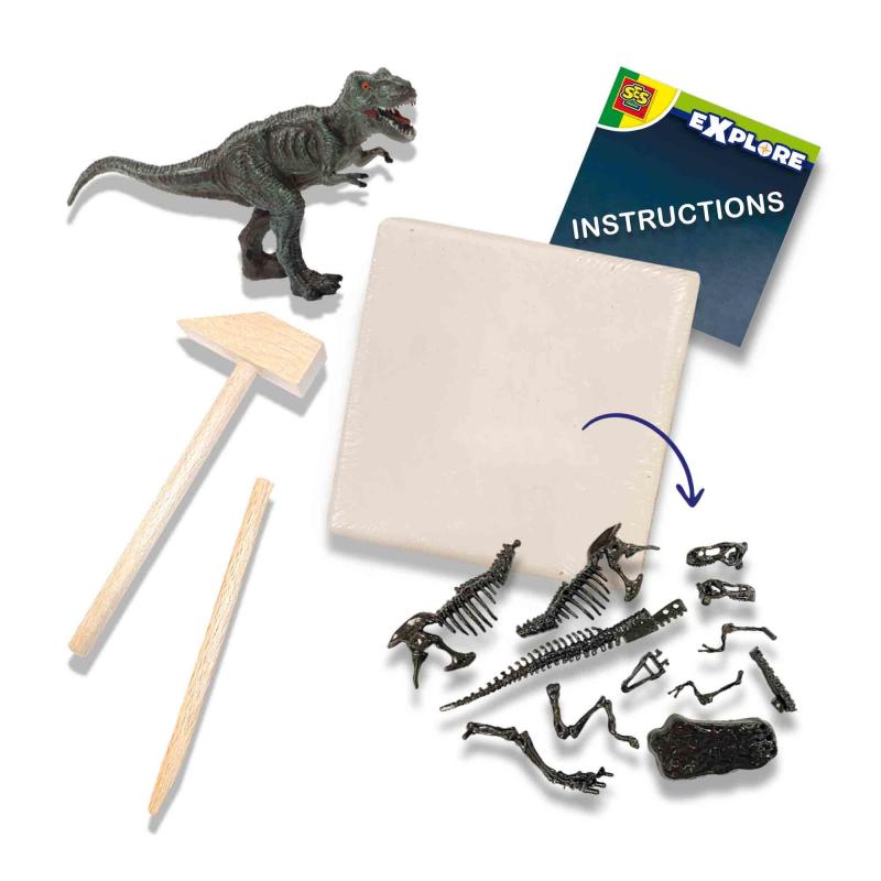 SES Creative Explore Recherche ton dinosaures et de squelettes 2 en 1 - T-rex