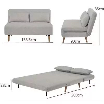 Banquette BZ 2 places beige - design compact et confortable Banquette BZ 2 places beige - design compact et confortable