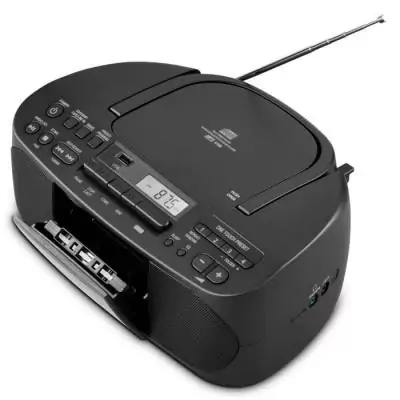 Radio CD K7 MEDION - FM - 2x3W RMS - Noir