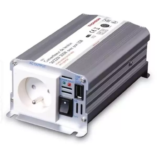 Convertisseur de tension - THOMSON - 24/220 V - 300 W - Avec prise USB