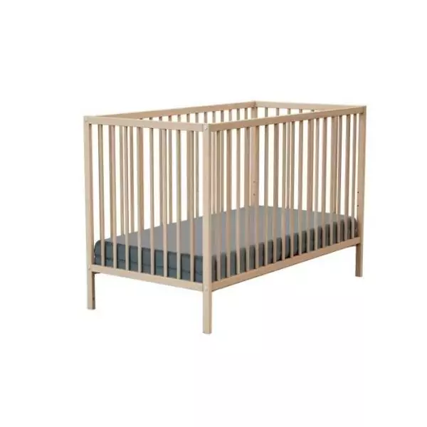 Lit bébé - 60 x 120 cm - WEBABY - ONE - Hetre brut