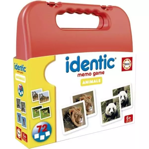 Identic Animaux - Jeu de mémoire - EDUCA - 72 cartes, développe mémoire et attention - Des 3 ans
