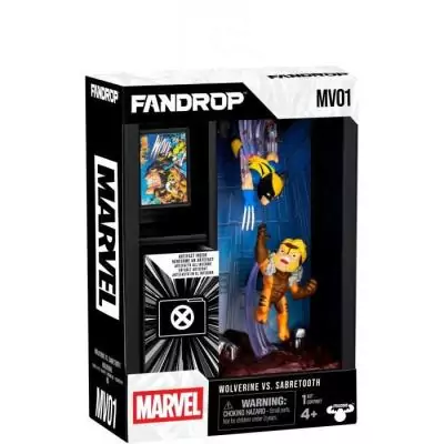 Figurine FANDROP x STAR WARS - Wolverine vs Dents-de-Sabre - Vitrine culte + affiche - 18 cm