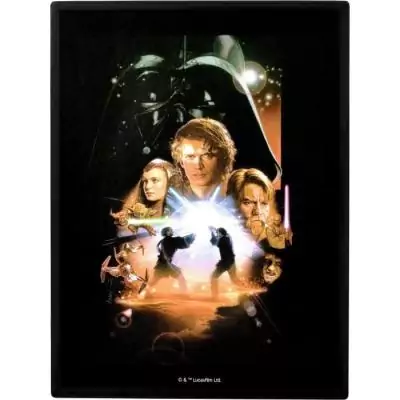 Figurine FANDROP x STAR WARS : Obi-Wan vs Anakin - Vitrine culte + affiche - 18 cm