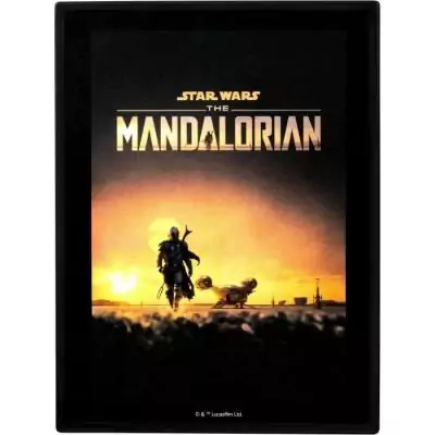 Figurine FANDROP x STAR WARS - Mandalorian & Grogu - Vitrine collector