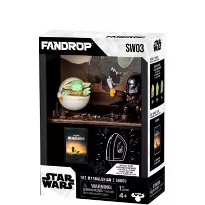 Figurine FANDROP x STAR WARS - Mandalorian & Grogu - Vitrine collector