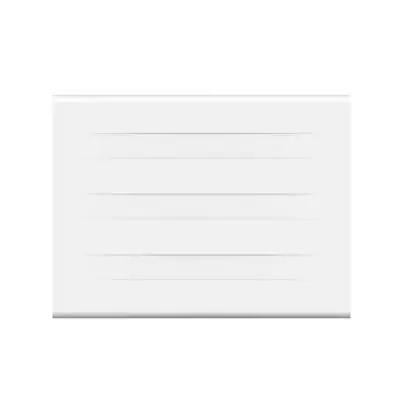 Radiateur électrique fixe 1000W Double coeur de chauffe - Blanc mat