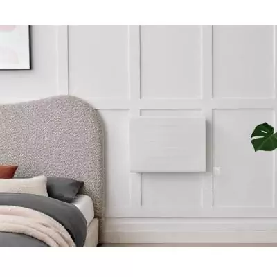 Radiateur électrique fixe 1000W Double coeur de chauffe - Blanc mat Radiateur électrique fixe 1000W Double coeur de chauffe - Blanc mat