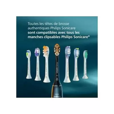 Lot de 4 têtes de brosse Philips HX9054/88 - G3 Noire Lot de 4 têtes de brosse Philips HX9054/88 - G3 Noire