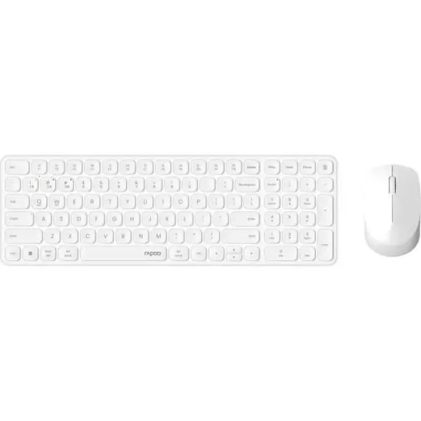 Ensemble Clavier-Souris - RAPOO - 9310M - Sans-fil - Multimode - Ultra-Slim - Blanc