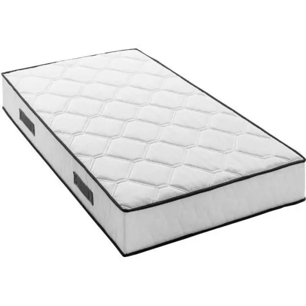 Matelas 90 x 190 cm - Hauteur 24 cm - 380 ressorts ensachés - 7 zones - Equilibré - réversible - fabriqué en Belgique