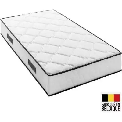 Ensemble matelas sommier 90x200cm 27cm - Ressorts ensachés 7 zones - Réversible & fabriqué en Belgique Ensemble matelas sommier 90x200cm 27cm - Ressorts ensachés 7 zones - Réversible & fabriqué en Belgique