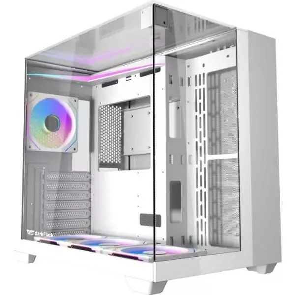 Boîtier PC - Darkflash - TH285 Blanc - Moyen tour - Format ATX - 4x120mm A-RGB - Blanc