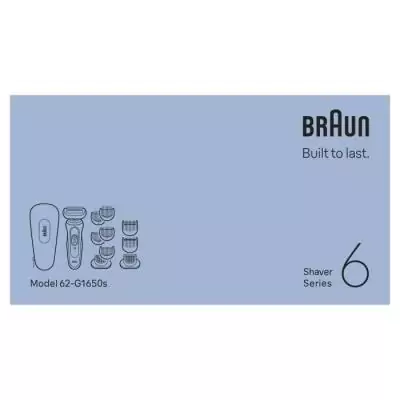 Rasoir électrique BRAUN Series 6 - Noir - Autonomie 60 min