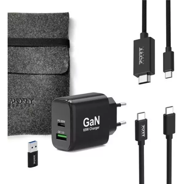Alimentation PC - PORT Designs - PACK 4 en 1 - Chargeur GaN - 65 W