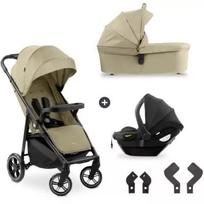 HAUK Shop N Care Trio: Poussette, Nacelle, Siège auto - Pack Voyage 3-en-1