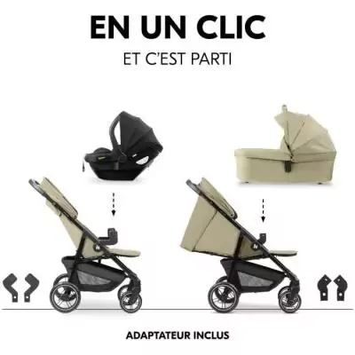 HAUK Shop N Care Trio: Poussette, Nacelle, Siège auto - Pack Voyage 3-en-1