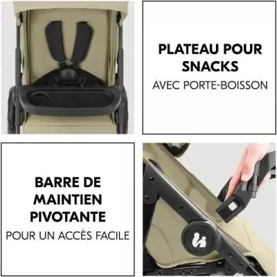 HAUK Shop N Care Trio: Poussette, Nacelle, Siège auto - Pack Voyage 3-en-1
