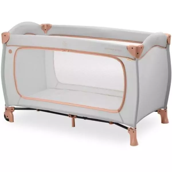 Lit de voyage - HAUCK - SLEEP N PLAY GO PLUS - 60 x 120 cm - Des la naissance - Pliable - Roulettes - Dusty Cork