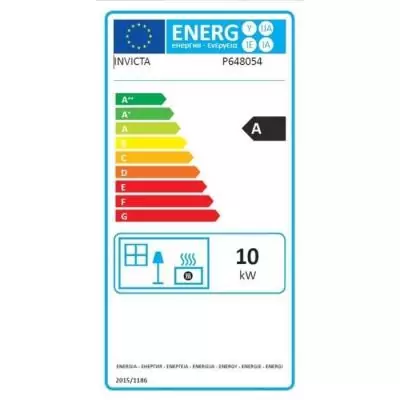 Poêle à bois INVICTA Fifty Plus pied - 10 KW - Fonte - 60 cm buches