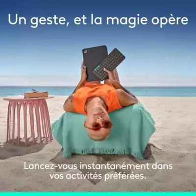 Etui clavier - Logitech - Flip Folio - Pour iPad et iPad Air 11 pouces (M4 et M5) (M2 et M3) (5e génération - 2024) - Graphite