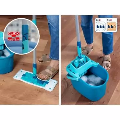 Ensemble de nettoyage sol Leifheit PowerClean 55510 : balai serpillère et seau essoreur 6 L