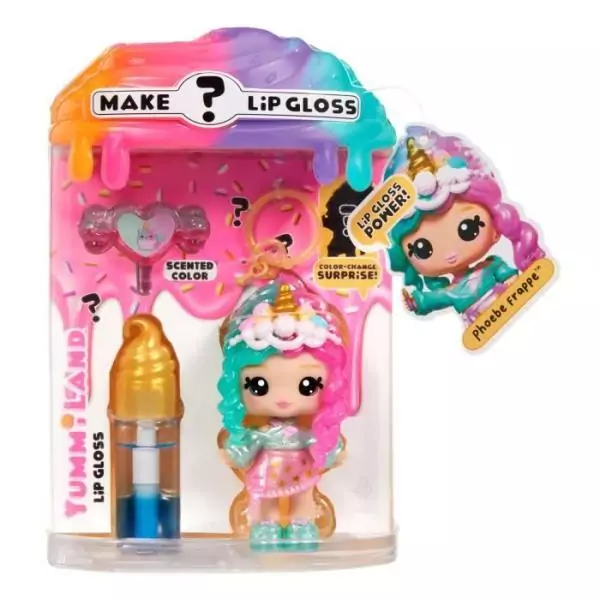 Yummiland Lip Gloss Doll - Color Change Combo - Phoebe Frappe