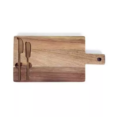 Plateau à fromage LIVOO en bois d'acacia FSC - 38 x 20 cm