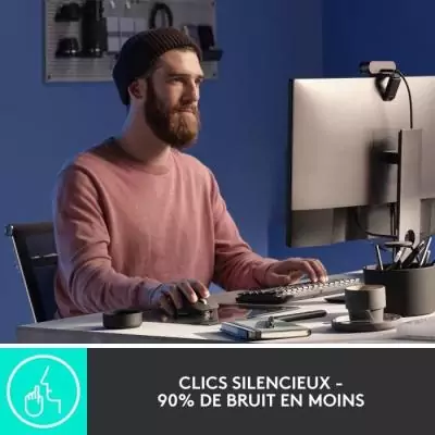 Souris sans fil Logitech MX Master 3S - Gris Pâle: Performance ultime