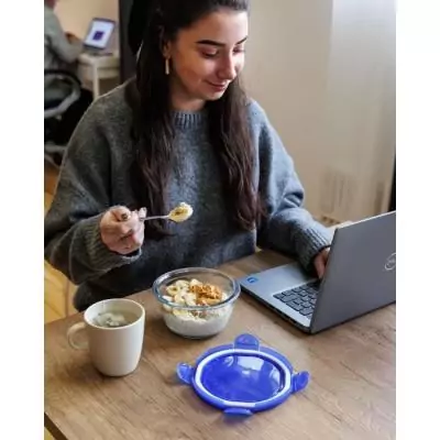 Lot de 3 Lunch Box Pyrex Cook & Go - Verre - Couvercle hermétique