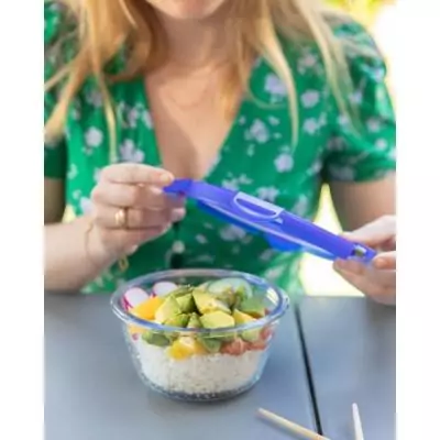 Lot de 3 Lunch Box Pyrex Cook & Go - Verre - Couvercle hermétique