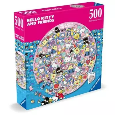 Puzzle rond 500 p Un tourbillon de douceur Hello Kitty